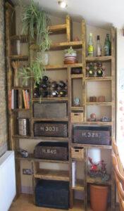 Reclaimed wood bespoke shelving solutions