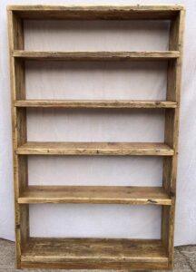 Reclaimed wood bookcase tall