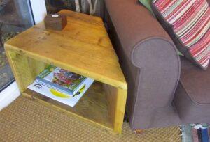 Reclaimed wood side table