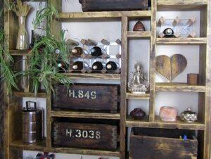 Reclaimed wood storage unit