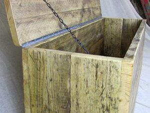 Reclaimed wood storage chest