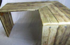 Reclaimed wood corner desk