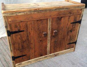 reclaimed wood cabinet