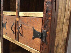Reclaimed wood oak cabinet