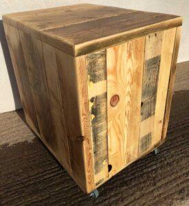 Reclaimed wood filing cabinet