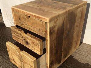 Reclaimed wood filing cabinet